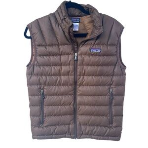 Patagonia brown puffer down vest XS extra small jacket